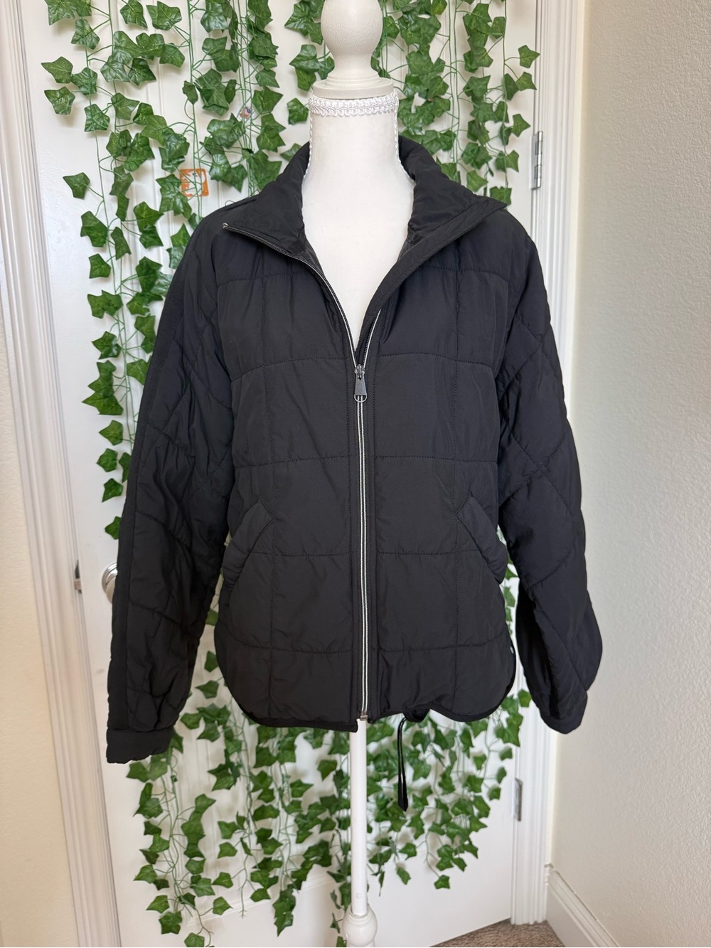 FP Movement by Free People Black Quilted Zip Puffer Jacket